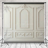 Aperturee Aperturee Elegant White Wall Photography Backdrop Classic European Molding Panels French Vintage Style Studio Photo Prop